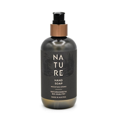 Hand Soap 'Mountain Spring' | tierversuchsfrei | vegan | Kunststoffgebinde mit Pumpfunktion | Made in Austria