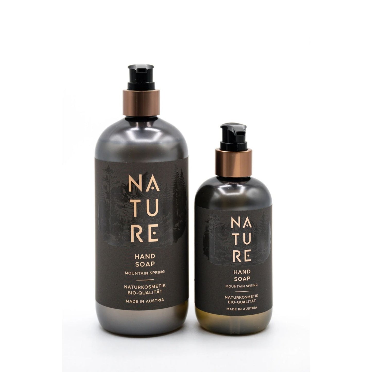 Hand Soap 'Mountain Spring' | tierversuchsfrei | vegan | Kunststoffgebinde mit Pumpfunktion | Made in Austria