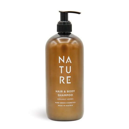 Hair & Body Shampoo 'Organic Herbs' | tierversuchsfrei | vegan | Kunststoffgebinde mit Pumpfunktion | Made in Austria