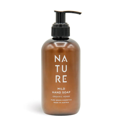 Mild Hand Soap 'Organic Herbs' | tierversuchsfrei | vegan | Kunststoffgebinde mit Pumpfunktion | Made in Austria