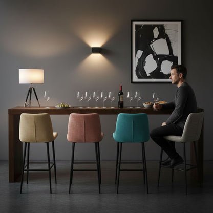 Komfortabler Polster-Barstuhl 'Paula' mit Buchenholz Gestell | in verschiedenen Ausführungen| Hergestellt in Italien