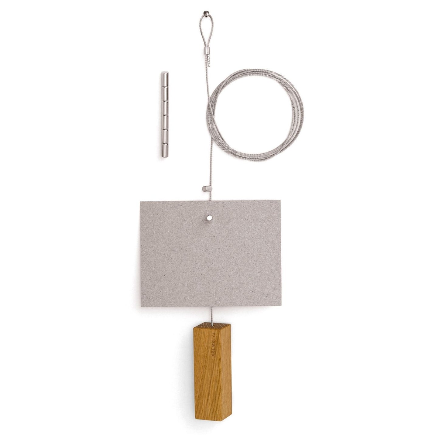 Fotoseil 'Holzgewicht' | inkl. 8 Magnete | Eiche, Stahl | L 150 x B 2,5 x T 2,5 cm | in verschiedenen Ausführungen | Made in Germany