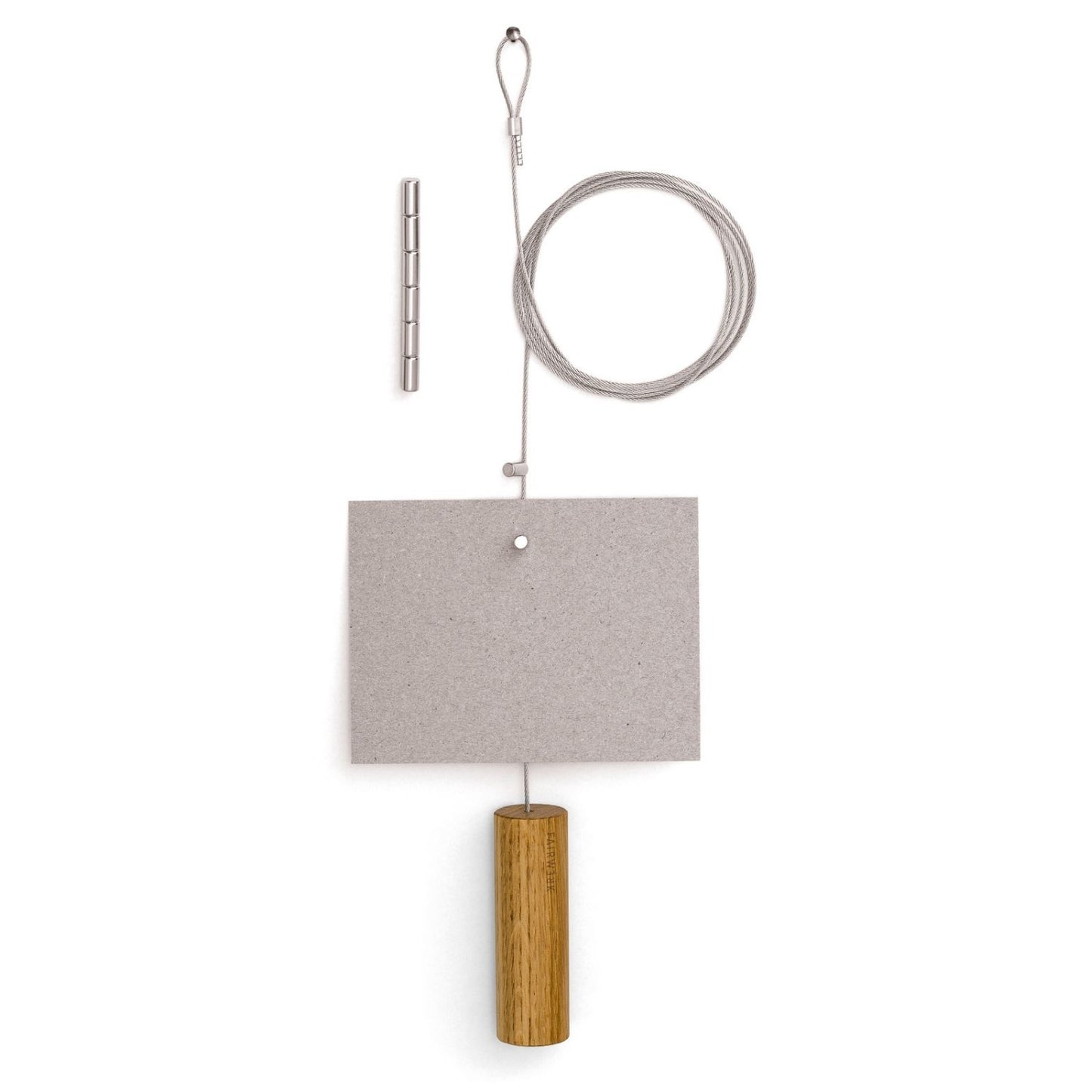 Fotoseil 'Holzgewicht' | inkl. 8 Magnete | Eiche, Stahl | L 150 x B 2,5 x T 2,5 cm | in verschiedenen Ausführungen | Made in Germany