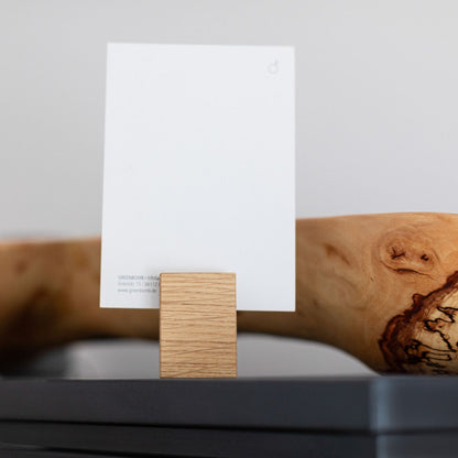 Notizklammer / Fotoklammer | Eiche | inkl. Magnet | B 4 x T 3,6 x H 5,5 cm | Made in Germany