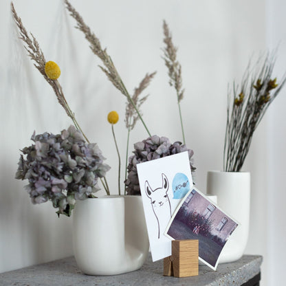 Notizklammer / Fotoklammer | Eiche | inkl. Magnet | B 4 x T 3,6 x H 5,5 cm | Made in Germany