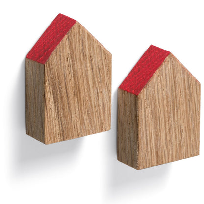 Magnethäuschen 'Hold Me' | 2er-Set | inkl. Magnet | Eiche | B 2 x T 1 x H 3 cm | Made in Germany