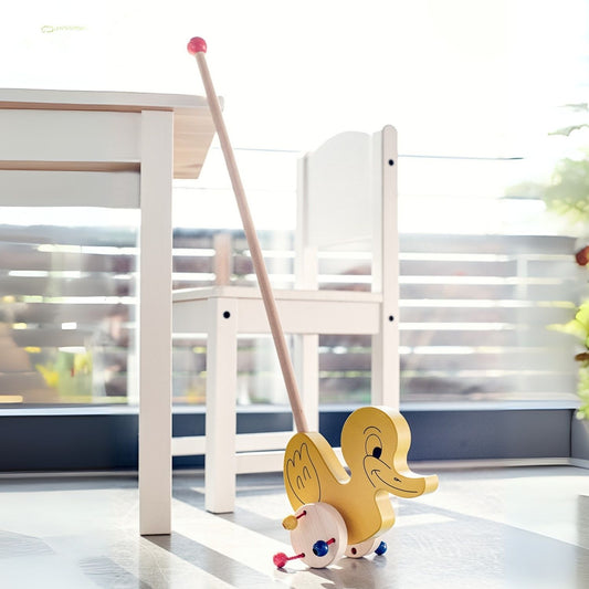 Schiebespielzeug 'Elvira Ente' | Buche | ab 1 Jahr | L 61 x B 20 cm | Made in Germany