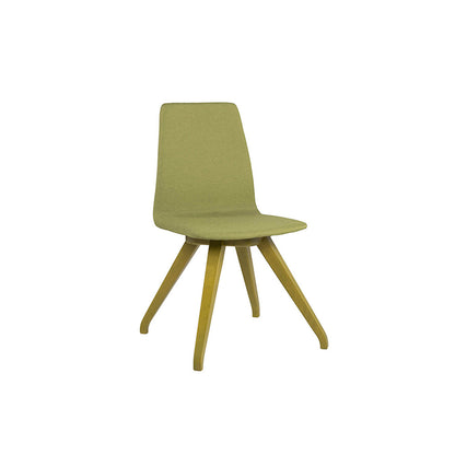 Komfortabler Polster-Stuhl 'Lisette' mit Buchenholz Gestell | ausgestellte Beine | in verschiedenen Holzarten und Stoffbezügen | Hergestellt in Italien
