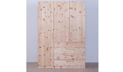 Kleiderschrank aus Zirbenholz - Eintürig rechtsoeffnend