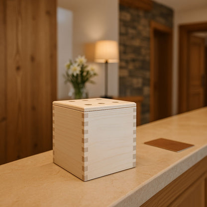 Zirbenduftwürfel | befüllt mit Zirbenspänen | 100% Zirbenholz | B 20 x T 20 x H20 cm | Made in Austria