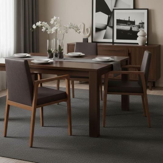 Armlehnstuhl 'Tuana Straight' Gestell in Buche gebeizt, Sitz und Lehne gepolstert - Handwerk aus Südtirol