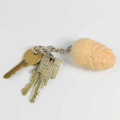 Schlüsselanhänger mit Zirbenzapfen als dufter Begleiter - 'Pine Time 2 Go' Ø 3,4 cm