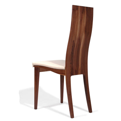 Eleganter Designer Stuhl mit Weisspolster - Holzartent Auswahl - 'Sitwell Fine Cushion'
