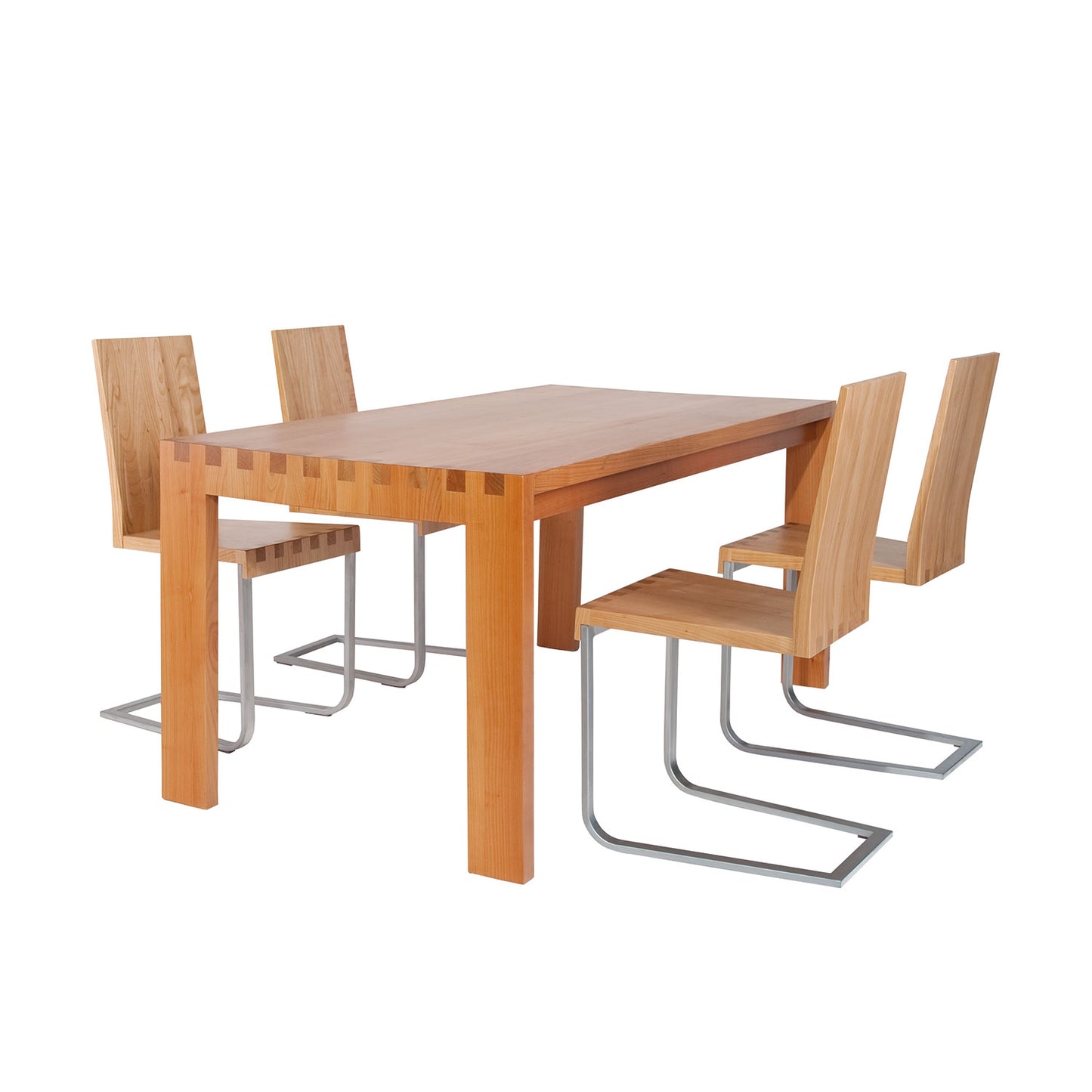 Tischgruppe mit 6 Stühlen in Kirsche - 'ViSitable'