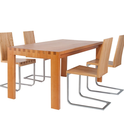 Tischgruppe mit 4 Stühlen in Kirsche - 'ViSitable'