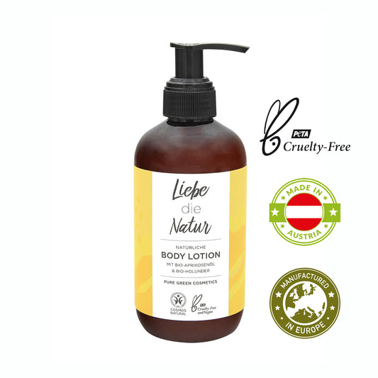 Natürliche Bodylotion Aprikose 250 ml 'Liebe die Natur' - gefertigt in Österreich