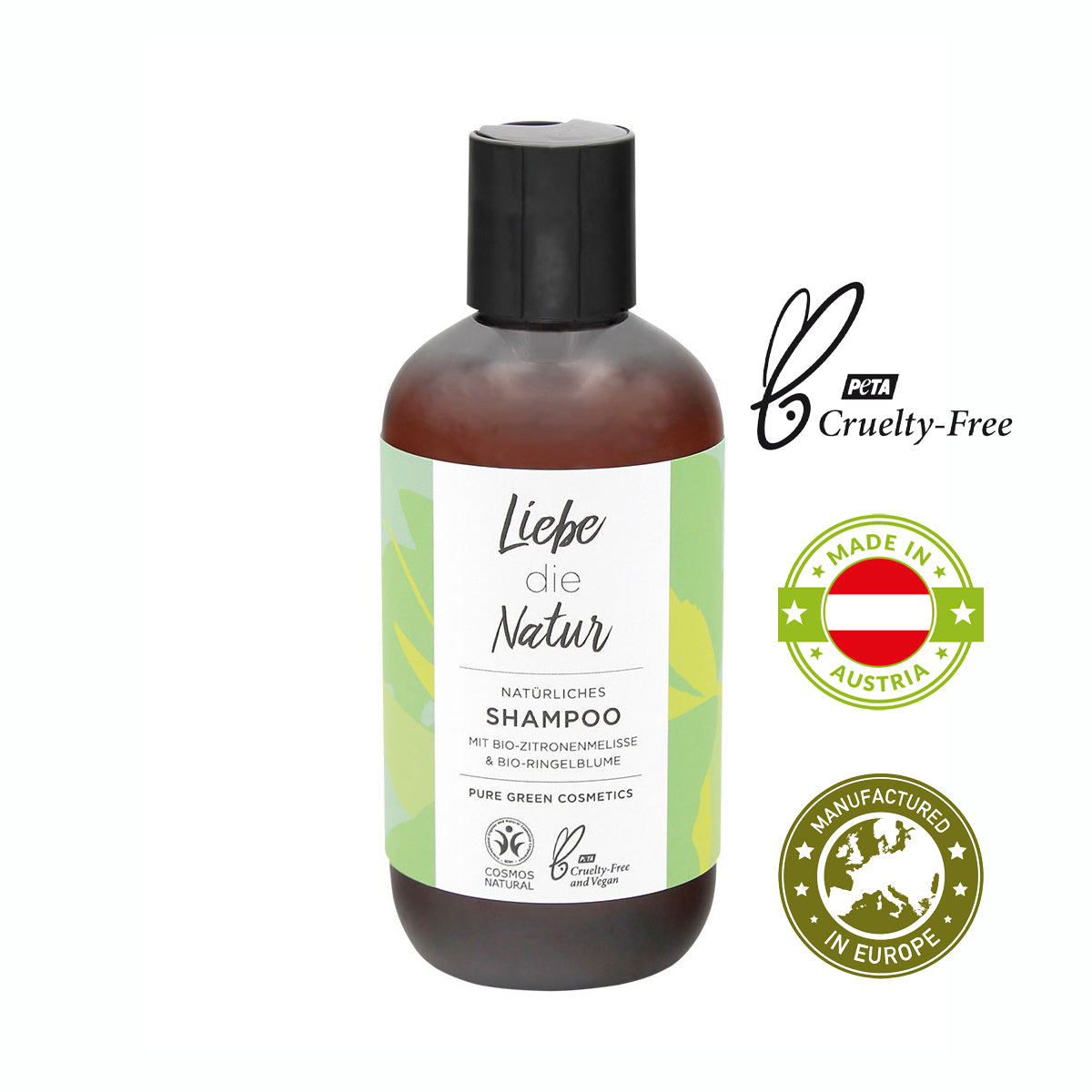 Natürliches Shampoo Zitronenmelisse 200 ml 'Liebe die Natur' - gefertigt in Österreich