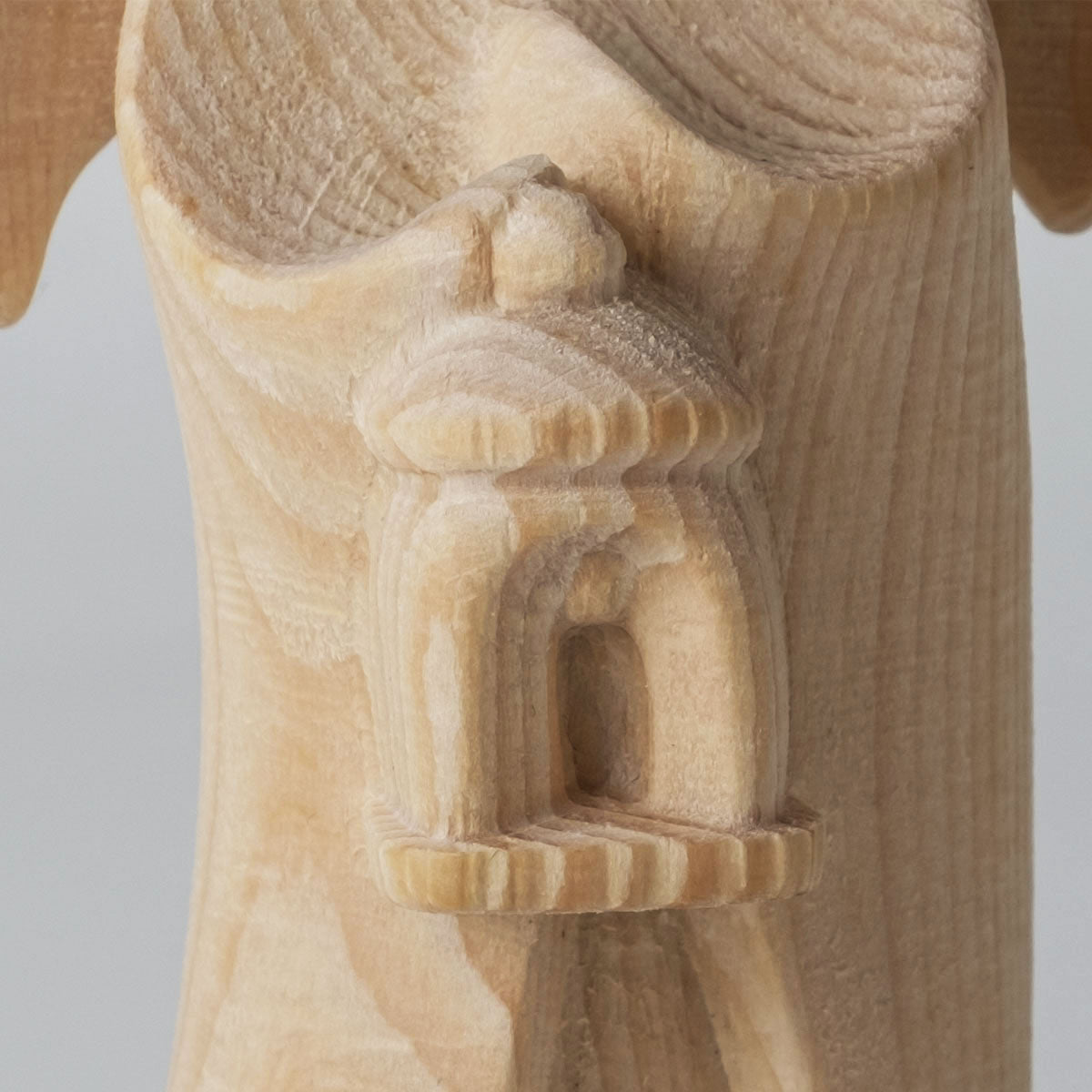 Klassischer Schutzengel aus Zirbenholz | 9 cm | Geschenk zur Taufe oder zu Weihnachten | Handwerk aus Südtirol