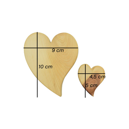 Massivholz Herzen in verschiedenen Größen mit oder ohne individueller Gravur - Schönes Geschenk für Anlässe und liebe Menschen