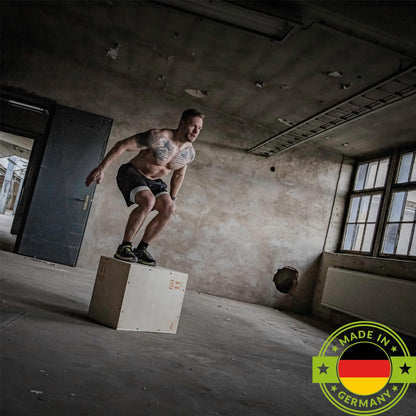Ergonomische Fitnessbox in drei Höhen für Zuhause -Hergestellt in Deutschland