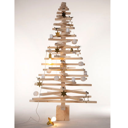 Edler Christbaum 'X-Mas' | aus heimischer Fichte | Höhe 160 cm | mit oder ohne Dekoration erhältlich | Made in Germany