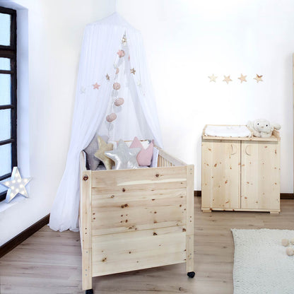 Mitwachsendes Gitterbett aus Zirbe inkl. Lattenrost 'Sweet Sleep' - Handgemacht in Deutschland