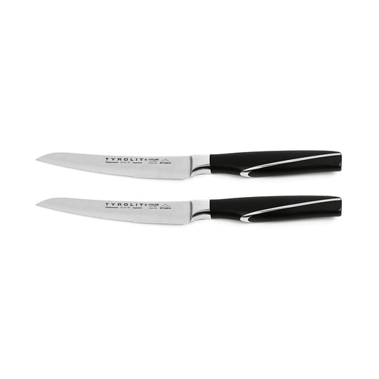 Hochwertige Steakmesser aus Edelstahl  | 2 Stück | 12 cm Klinge | ergonomischer Griff