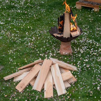 Anzünd- bzw. Grillholz in Lärche, 6 kg,| ofenfertig  handlich verpackt | Feuerholz | Kaminholz | Top Qualität aus den Alpen