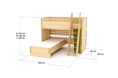 Design mit System - Hochbett / Etagenbett | verschiedene  Ausführungen | Birkenholz | Echtes Handwerk | Made in Austria