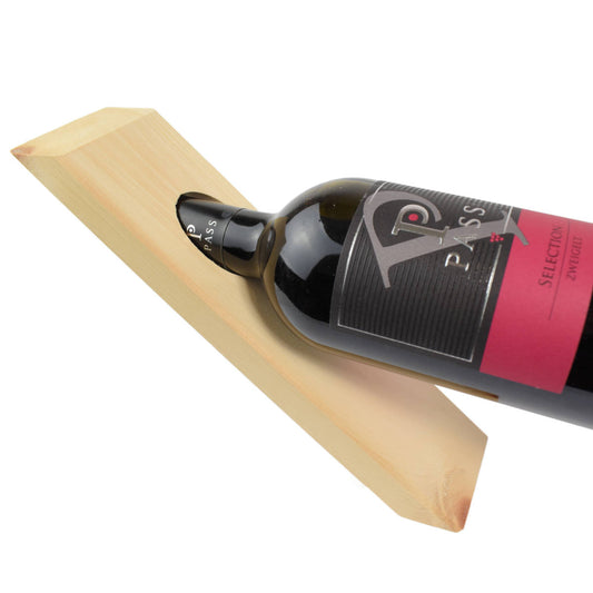Exklusiver Flaschenhalter aus Holz 'Swaning at Prime Time' 27x7 cm