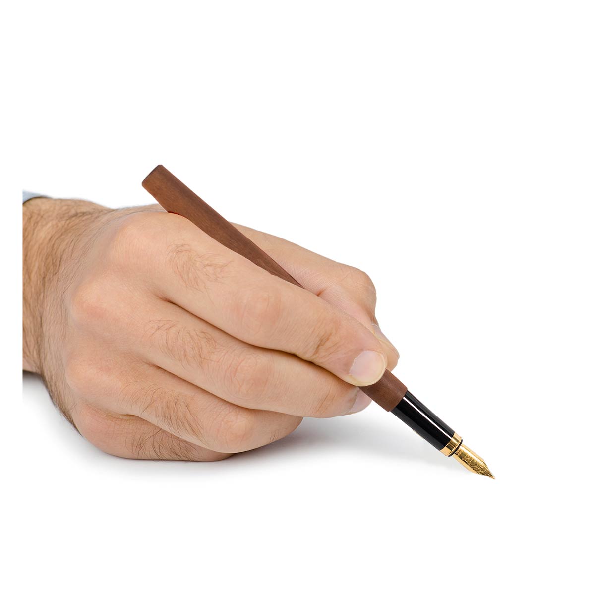 Personalisierter Füller mit Tintenkonverter aus geöltem Kirschholz Federstärke M - nachhaltige Handarbeit aus Deutschland