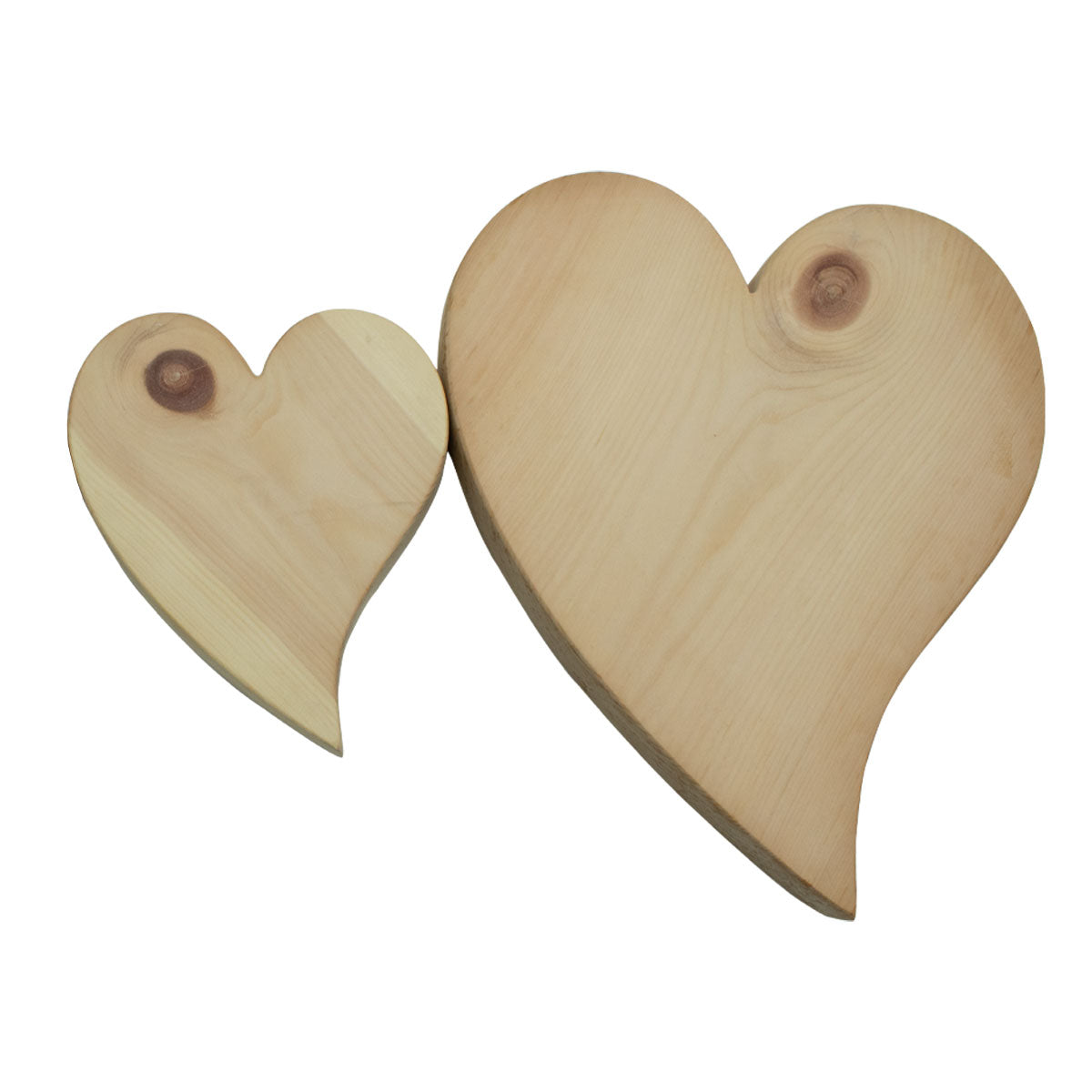 Massivholz Herzen in verschiedenen Größen - Schönes Geschenk für Anlässe und liebe Menschen