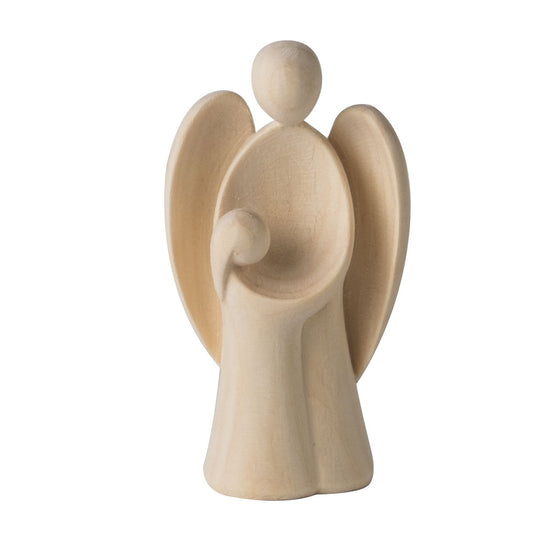 Einzelner Schutzengel aus Zirbenholz