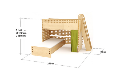 Design mit System - Hochbett / Etagenbett | verschiedene  Ausführungen | Birkenholz | Echtes Handwerk | Made in Austria