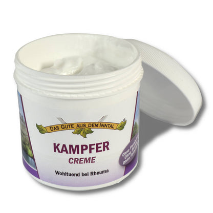 Kampfer Creme 2er-Vorteilspack inklusive Baumwolltuch | 2 x 200 ml Pflege bei Rheuma & Entzündung| Handarbeit aus Deutschland