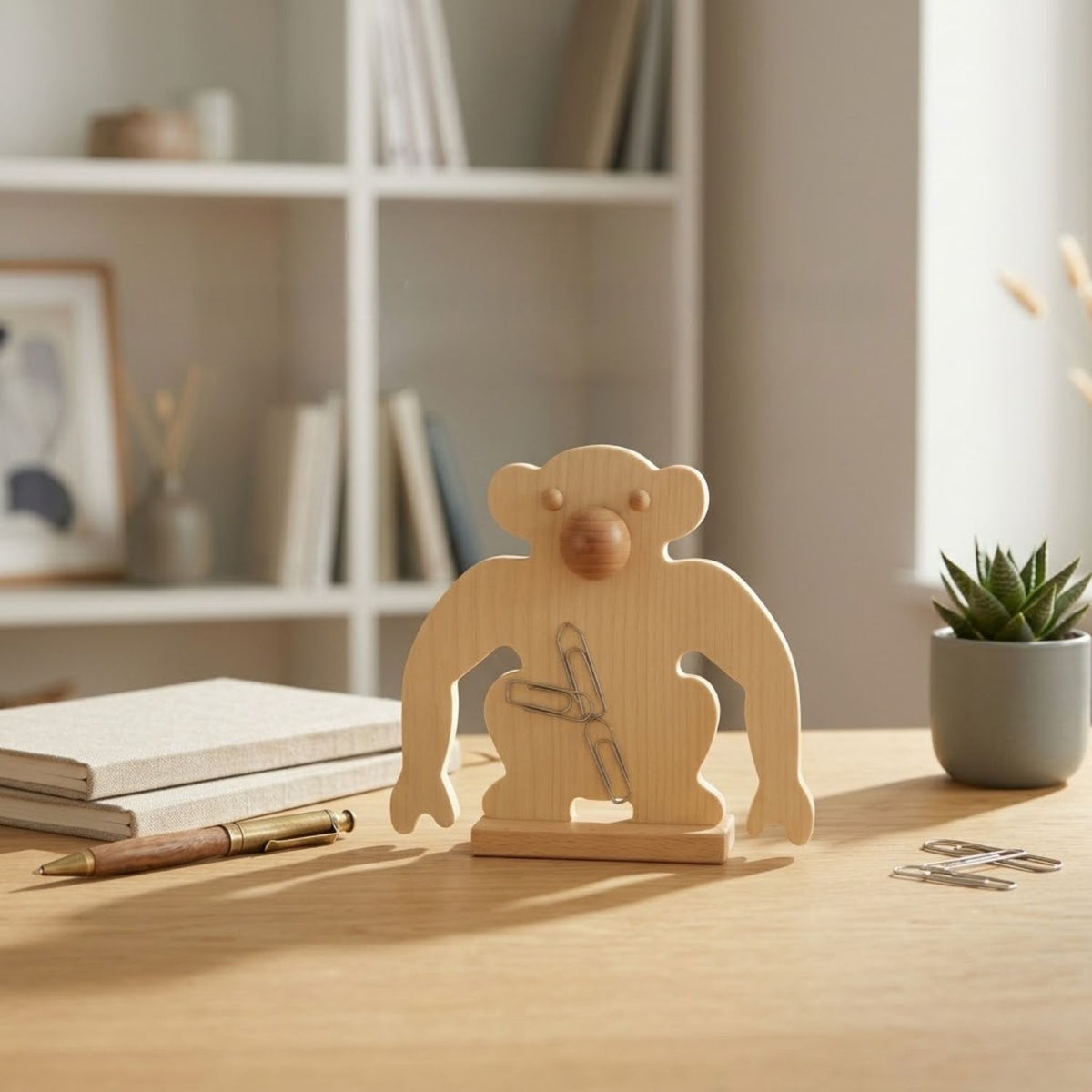 Klammeraffe aus Holz - 'Clips'