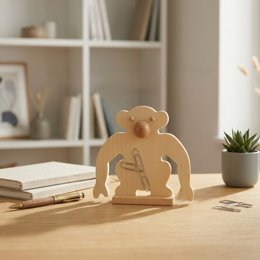 Klammeraffe aus Holz - 'Clips'