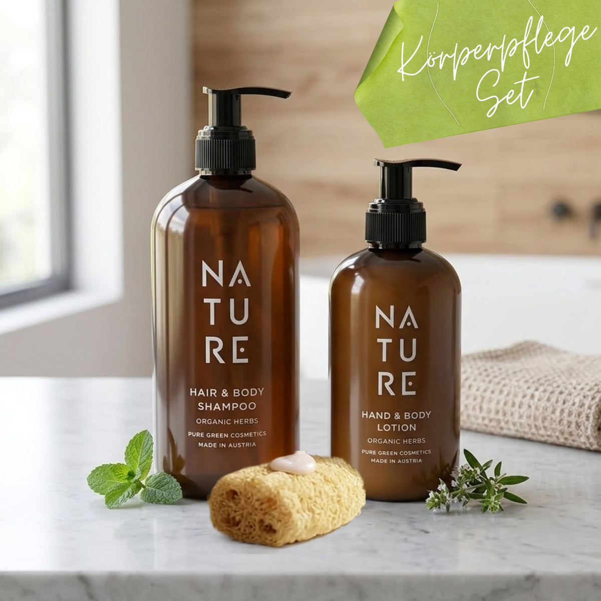 Set 'Körperpflege' | Organic Herbs | Seife 500 ml  + Lotion 250 ml