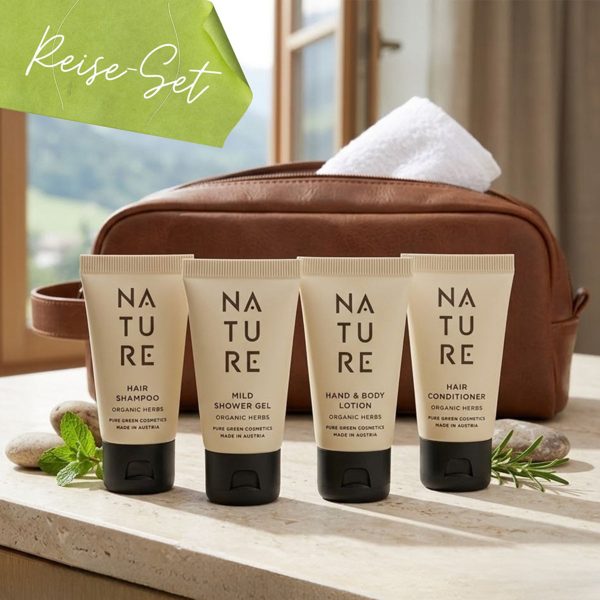 4er-Set 'Voyage' | Organic Herbs | Kunststofftuben | 30 ml