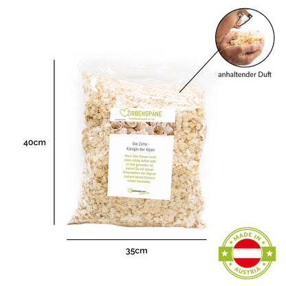 Zirbenspäne Nachfüllpack, für immerwährenden Zirbenduft - 2 Größen